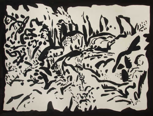 Untitled Indian ink on paper 9 1/2 x 12 1/2 in 2008